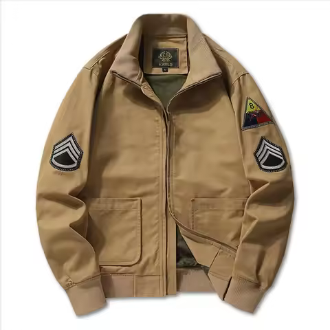 Rage Tank Men's Autumn M1942 Retro Workwear Jacket MA1 Air Force Pilot Jacket Military Baseball Unif