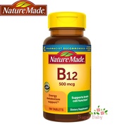 Nature Made Vitamin B-12 (500 mcg) 100 Tablets วิตามินบี 12 (500 มิลลิกรัม) 100 เม็ด