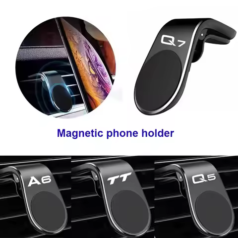 Magnetic Car Phone Holder Metal Stand Accessories For Audi Audi A6 C3 C4 C5 C6 C7 C8 Q7 TT Q5 8R Sli