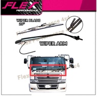 HIGH QUALITY HINO PROFIA WIPER ARM WITH NOZZLE WIPER BLADE 20" LORRY LORI IRON BESI GETAH WIPER LORI