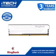 Kingbank KJXS 32GB (1x32) DDR4 RAM 3200MHz UDIMM 1.2V CL16 Desktop Memory - Silver