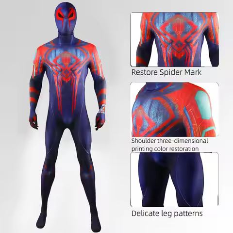 Spiderman Black Costume With Mask Cindy Moon Cosplay Spider Man Into The Spider Verse 2099 Costume H