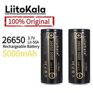LiitoKala 26650 5000mAh 3.7V Original Rechargeable Battery Li-Ion 50A Lithium Battery For Flashlight