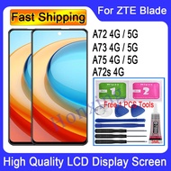Original For ZTE Blade A72 4G 5G A73 4G 5G A75 4G 5G A72s 4G LCD Display Touch Screen Replacement