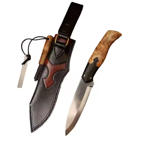 Full Tang Sandvik 14C28N Steel Fixed Blade Knife EDC Tool Knife for Outdoor Camping Bushcraft Fishin