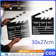 Director Movie Scene Clapper Board for Film Video Photography Prop Wooden Film Slate Board 30x27cm