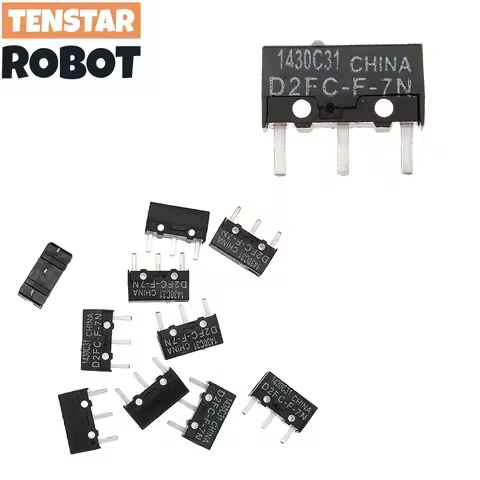 10Pcs/Lot New Authentic For OMRON 5 million times Mouse Micro Switch D2FC-F-7N Mouse Button Fretting