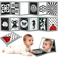 KUANGO Black and White High Contrast Tummy Time Mirror Toys Newborn Toys 0 6 Months Brain Developmen