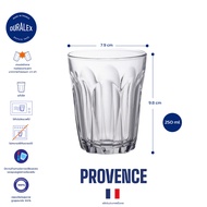 Duralex Provence แก้วน้ำ แก้วกาแฟ แก้วชา แก้วน้ำสั้น แก้วน้ำสูง เทมเปอร์กลาส tempered glass