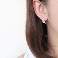 925純銀 珍珠C圈 耳針耳環 耳夾 一對