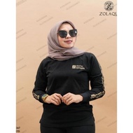 Terlaris! Baju Atasan Kaos Wanita Zolaqu Original T-shirt Hitam Black