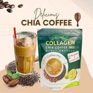 100% Halal Fitgum Collagen Chia Coffee Mix 20X Collagen Glutathione 11in1 Coffee Mix with Chia Seeds