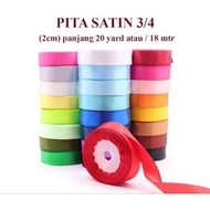 [1 ROLL] 3⁄4" SATIN FABRIC RIBBON 2CM 3⁄4 INC SATIN RIBBON/