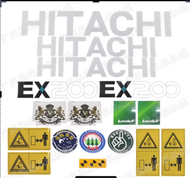 Hitachi สติกเกอร์เครื่องขุดเจาะ EX100-2 EX120-2ทั้งเครื่องสติกเกอร์ตกแต่งสติกเกอร์ติดรถยนต์ EX100-3