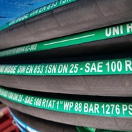 Hydraulic Hose 1" Inch R1 Unihose Pj. 100cm X NJ-NJ