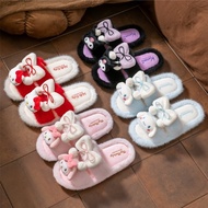 Hello Kitty & Kuromi Plush Slippers - Non-Slip Indoor Home Slippers for Women (Furry & Warm)‌