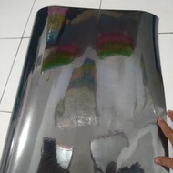 Stiker Skotlet Hitam Krom Black Chrome kilap Glossy ( Ukuran P : 1 meter x L : 45 cm)