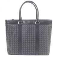 成色極佳 □ COACH F29032 皮革人字紋兩用單肩包/公事包/商務包 黑色灰色 男士