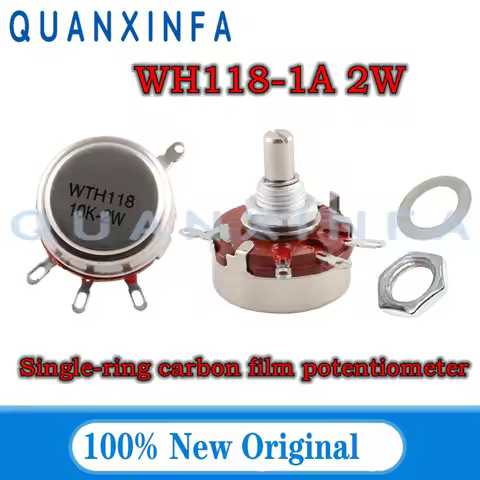 5PCS WTH118-1A 2W Potentiometer 22K 33K 47K 100K 330K 470K 500K 560K 1M 1K 2.2K 3.3K 4.7K 5.6K 10K 2