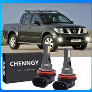 2 ชิ้น H11 ซีนอนสีขาว 6000 พัน LED หลอดไฟหมอกสำหรับ Nissan Navara D40 2006 ~ 2013 ชุดปลั๊กและเล่น