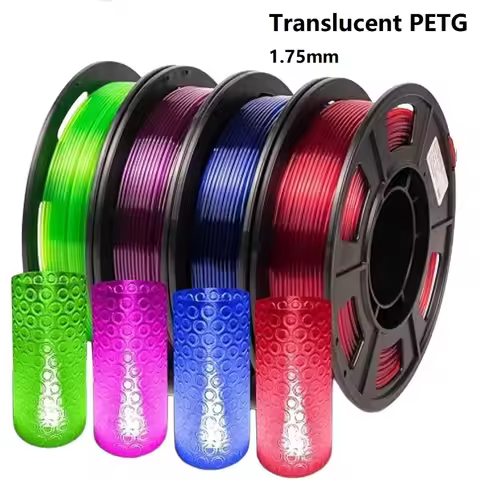 Clear PETG Filament 1.75mm 1kg 250g Translucent Filament PETG Red Bue Green Orange Transparent Filam