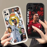 HK-57 FC Ronaldo Shockproof Casing for Black and White Silicone VIVO Y75 V23E Y21 Y21t Y21e Y21s V20