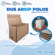 CARDBOARD, FILE BOX, FILE BOX, FILE BOX, FILE CARDBOARD, PLAIN CARDBOARD BOX, SIZE 38 x 18 x 27 CM