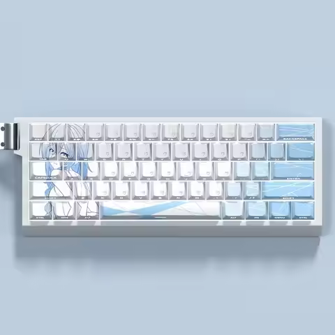 73 Keys Roxy Keycaps Anime Key Cap Set Cherry PBT Engraved Side Translucent for Mechanical Keyboard 