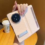 Sang trọng da giả Ốp điện thoại cho Honor ma thuật VS3 V3 V2 VS2 VS V với có thể gập lại Alumium châ