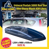 Pentair Roofbox PT5666 Slim Glossy Roof box Storage With Roof Rack ( XL SIZE 420 Litres) Alza Wish Livina Almera Exora