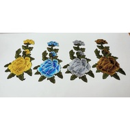 ( ML 3125 ) dokoh kain bunga sulaman bergam tampal / embroidery flower patch
