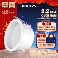 PHILIPS LED ceiling light with deep reflector DL260 7W, 11W D75 - Projection angle: 100 - Neutral, w