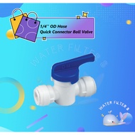 Ball Valve 6mm 1/4” Tube OD Port Plastic Water System Connector