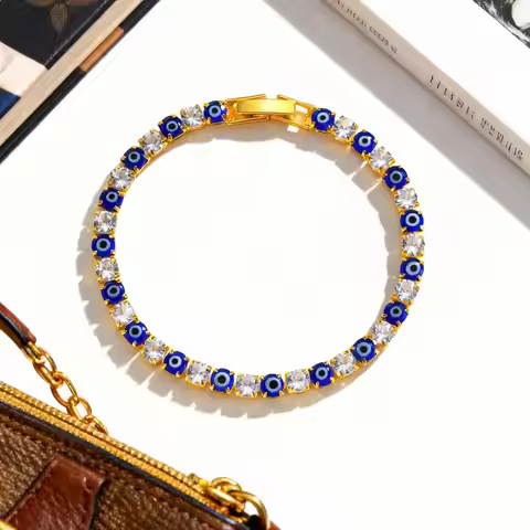 Luxury Zirconia Tennis Bracelet Hiphop Iced Cubic Zirconia Crystal Bracelets For Women Men Devil's E