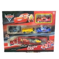 Diecast Alloy cars lighting mcqueen and truck box