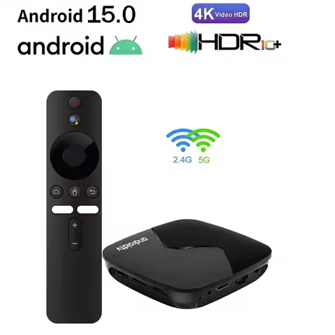 Smart TV Box Q96 A6 Android 15.0 Allwinner H313 S Quad Core Dual Wifi 4G 5G Wifi6 Voice Assistant 4K