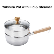 [Ready Stock✨] KANDA Yukihira Pot Saucepan With Lid 18CM 雪平锅 Milk Pot Small Pan 443 Stainless Steel 