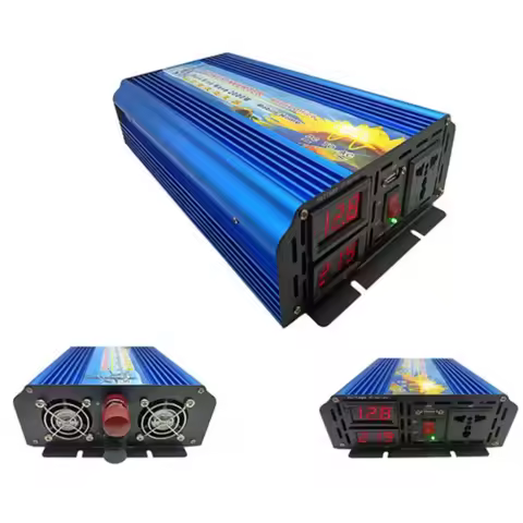 36V 48V 60V 72V 96V 2000W 12V 24V To 110V 220V High-power Photovoltaic Pure Sine Wave Inverter LED D