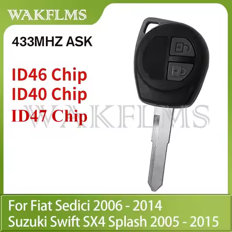 For Suzuki Swift SX4 Splash For Fiat Sedici 2005-2012 For Ignis Xcross Cultus 2013-2022 433MHz ID40 