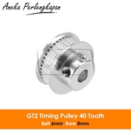 Timing Pulley GT2-6mm 40 Teeth Bore 8mm for 6mm GT2 Belt