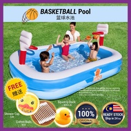 BESTWAY Basketball Inflatable Garden Swim Pool Toys Kolam Renang Mainan Budak Kolam Mandi 54122 篮球水池