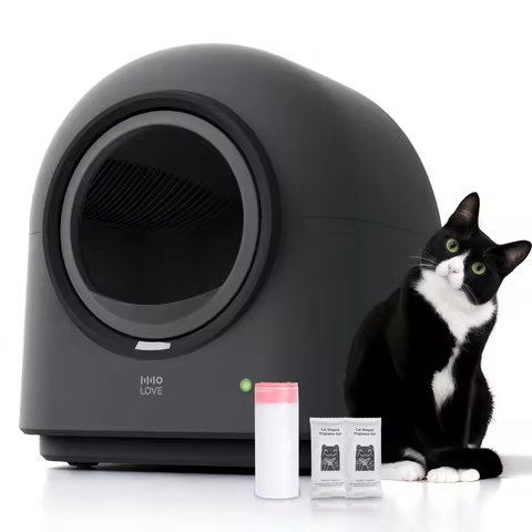 Automatic Self Cleaning Cat Litter Box, Smart Robot Cat Litter Box with APP Control, Automatic Clean