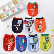 (STOCK IN MALAYSIA)cute dog shirt/football shirt for dog or cat/ fashion shirt dog/dog shirt/cat shi