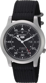 SEIKO Mens SNK809 SEIKO 5 Automatic Stainless Steel Watch with Black Canvas Strap