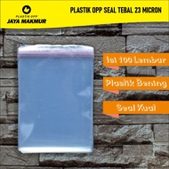 Plastik OPP Seal 17 x 27,5 Cm Plastik Bening Kemasan Tebal 23 Micron