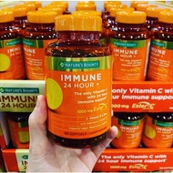 NEW STOCK Natures Bounty Immune 24 Hour 120 เม็ด Vitamin C Suport From Ester C Exp.07/2024