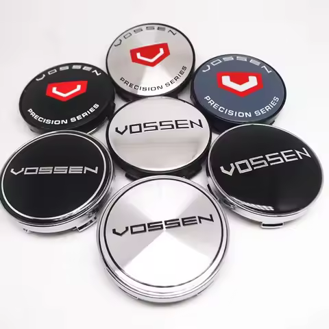 4Pcs VOSSEN Wheel Center Cap Emblem for Ford Mercedes Benz Volkswagen BMW Audi Tesla Fiat KIA Volvo 