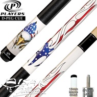 PLAYERS D-PEG AMERICAN EAGLE POOL CUE - MAPLE BILLIARD STICK STIK USA - LUX MN