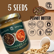 Protein-Spotter Supercharged 5 seeds Peanut Butter  210g High Protein Low Fat No added sugar No salt