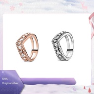 Sparkling Marquise Double Wishbone Ring